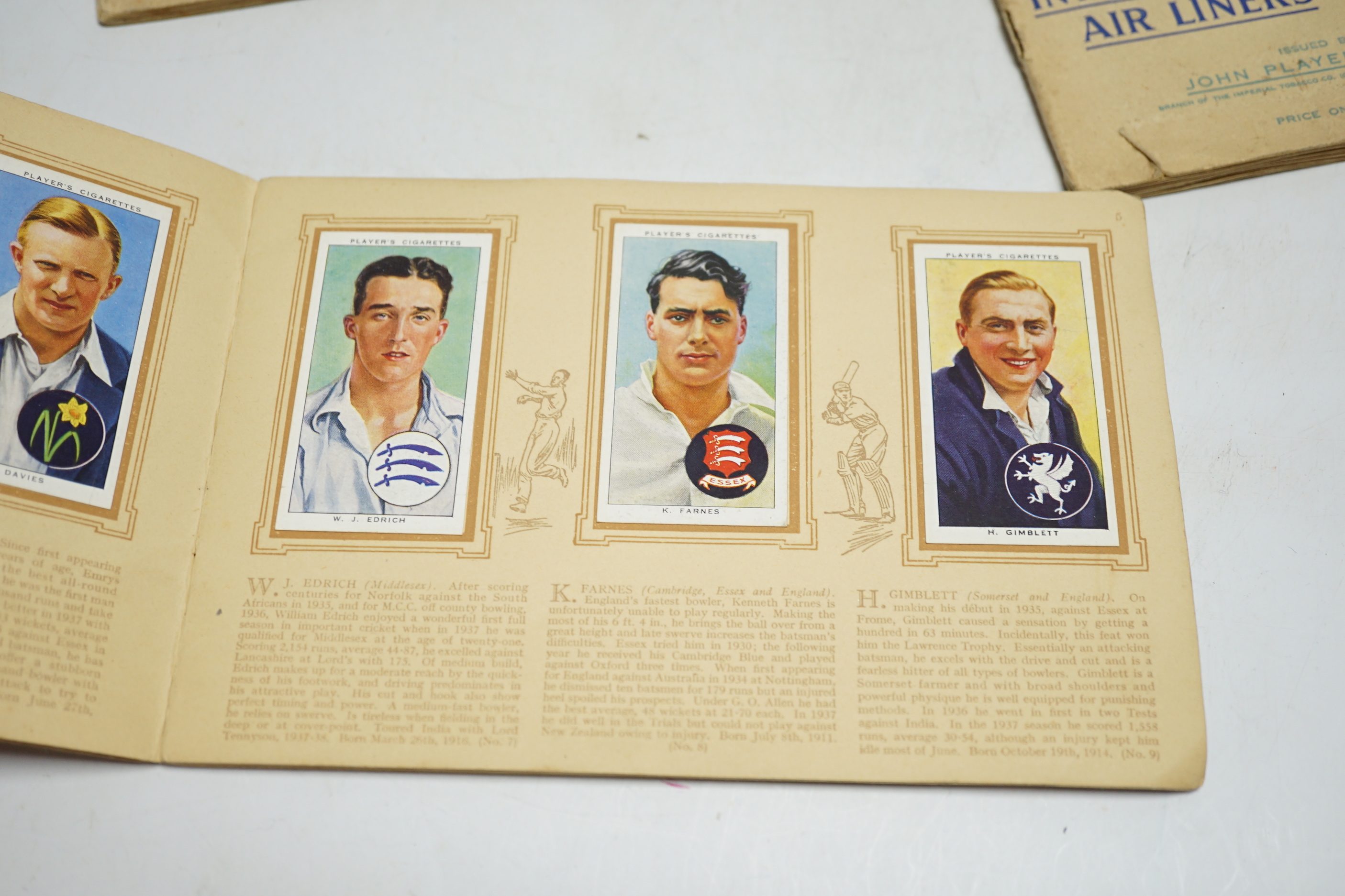 A collection of cigarette card albums